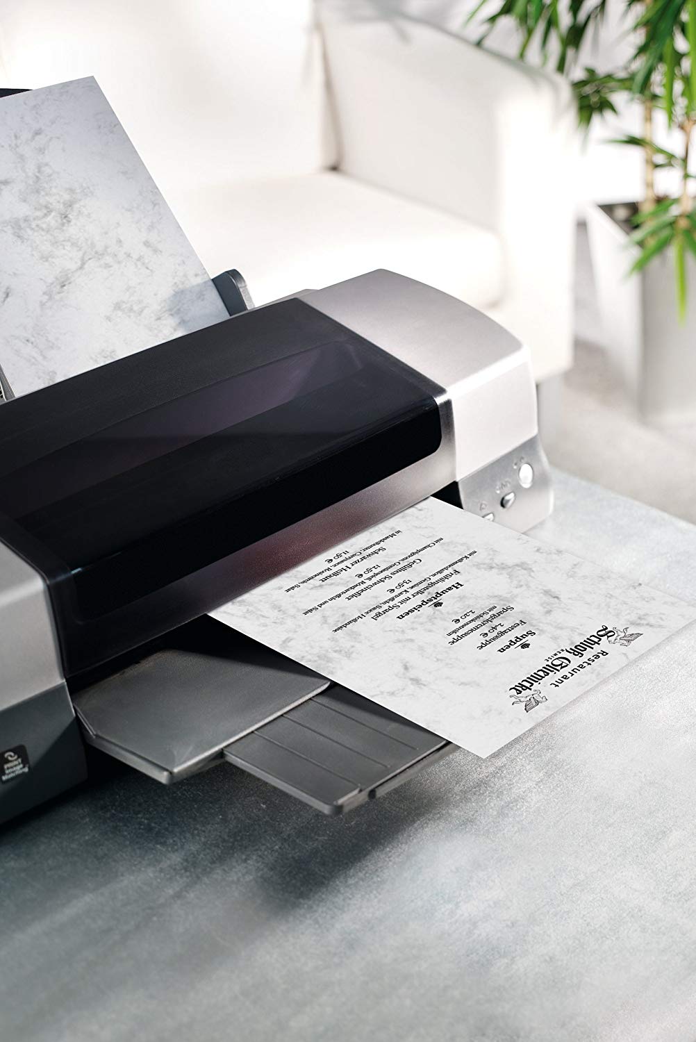 SIGEL DP396 Marbled Writing Paper, A4, 200 gsm double sided, Grey, 50 sheets - Image 3