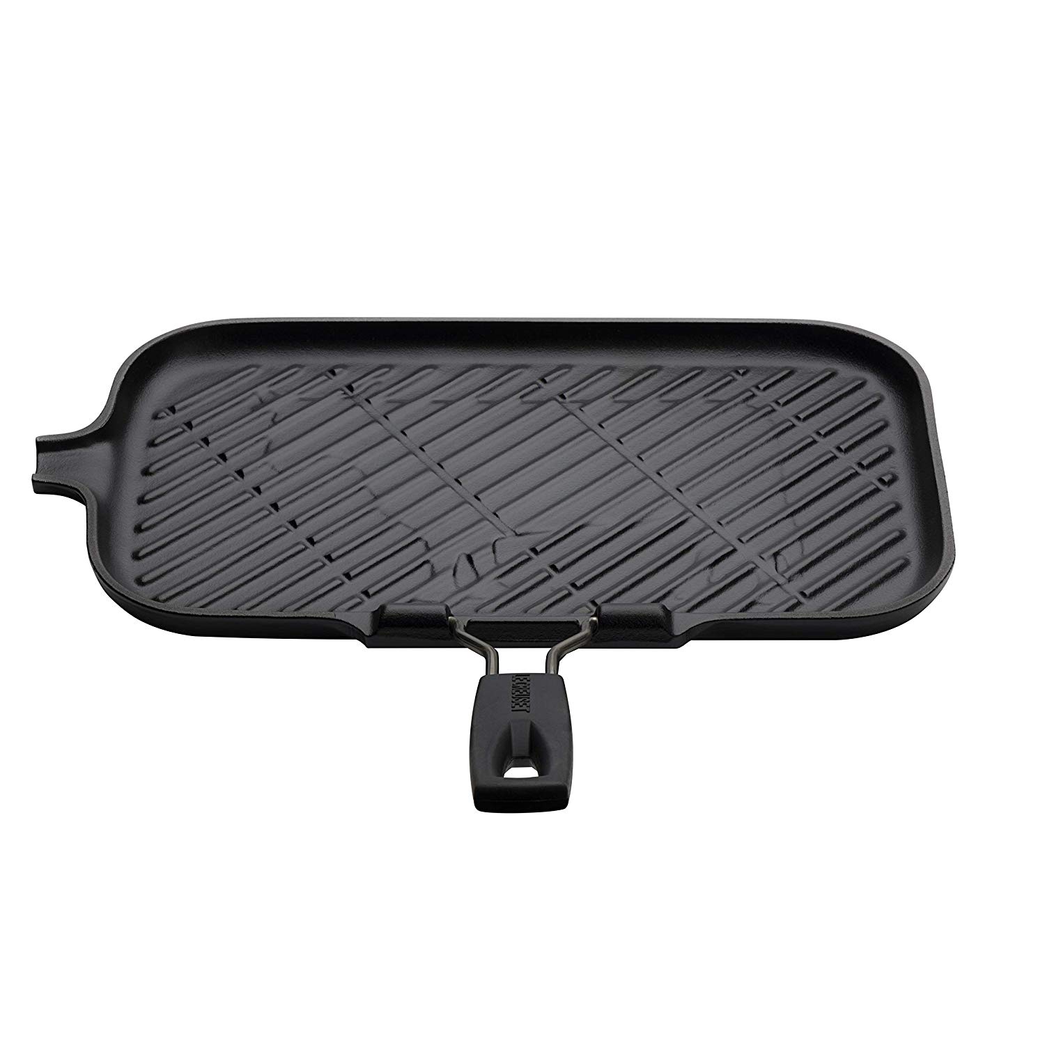 LE CREUSET Enamelled Cast Iron Large Rectangular Grill Pan, with Folding Handle - Image 3
