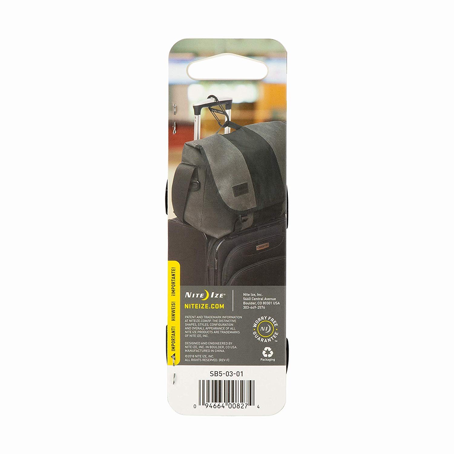 Nite Ize S-Biner Size 5 Durable Carabiner - Black - Image 3