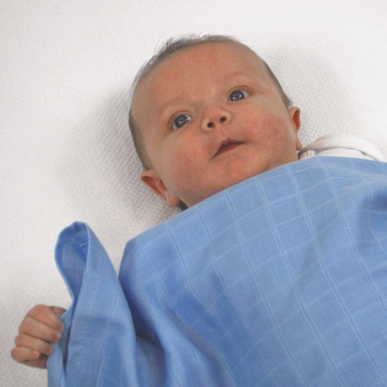 MuslinZ 6PK 100% Pure Cotton Baby Muslin Squares 70x70cms – Blue - Image 2