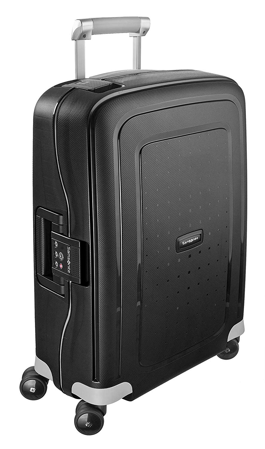 Samsonite S'Cure - Spinner S, Hand Luggage, S (55 cm), 34 L, Black (Black), S (55cm-34L)