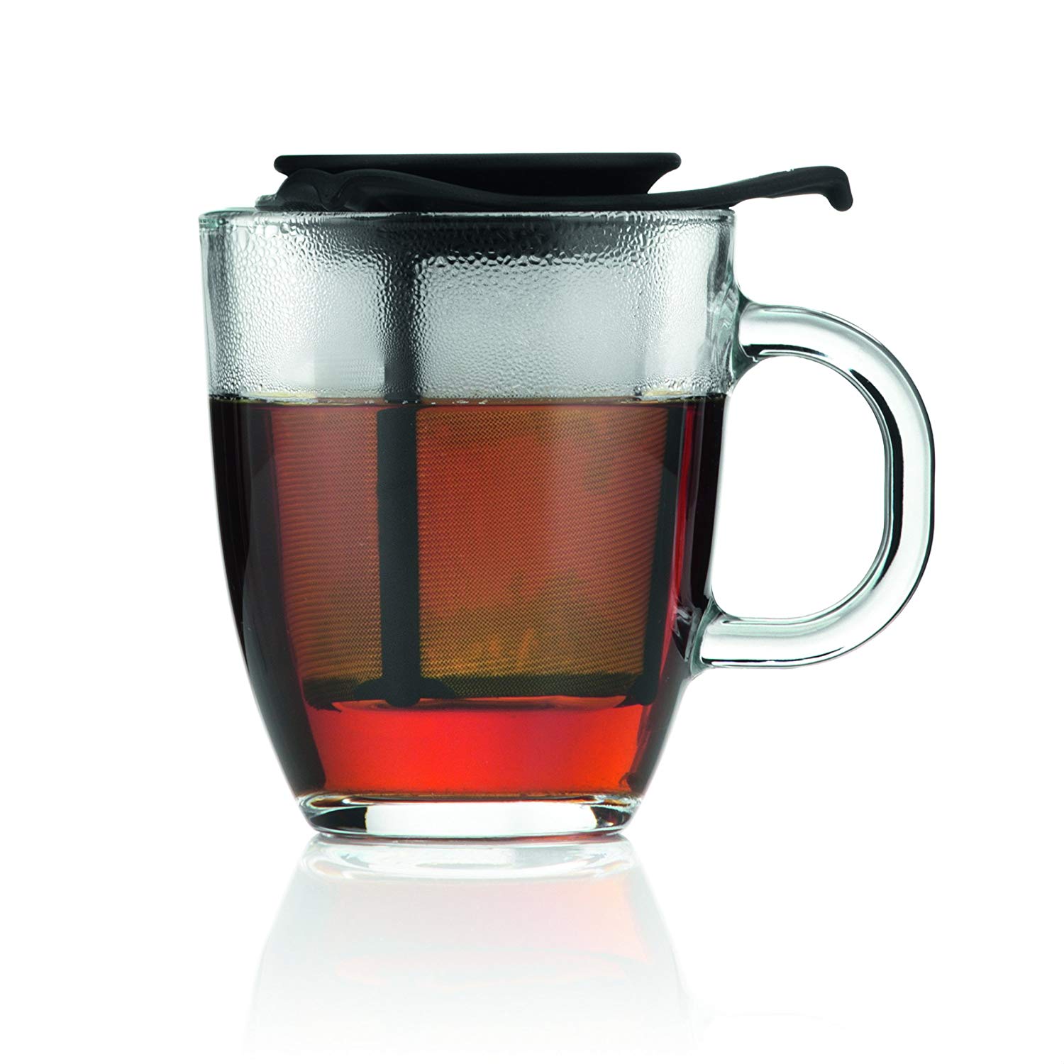 Bodum Yo Yo Set, Mug and Tea Strainer - Black, 1 Stück (1er Pack) - Image 2