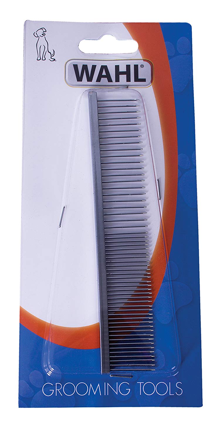 Wahl Metal Pet Comb, Stainless Steel Dog and Cat Comb, Rust Resistant