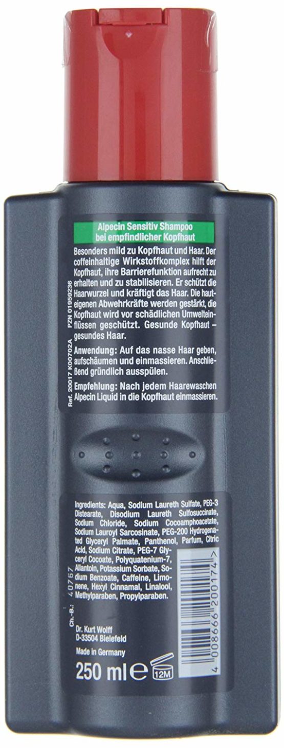Alpecin S1 Sensitive Shampoo for Sensitive Hair 250 ml - Image 2