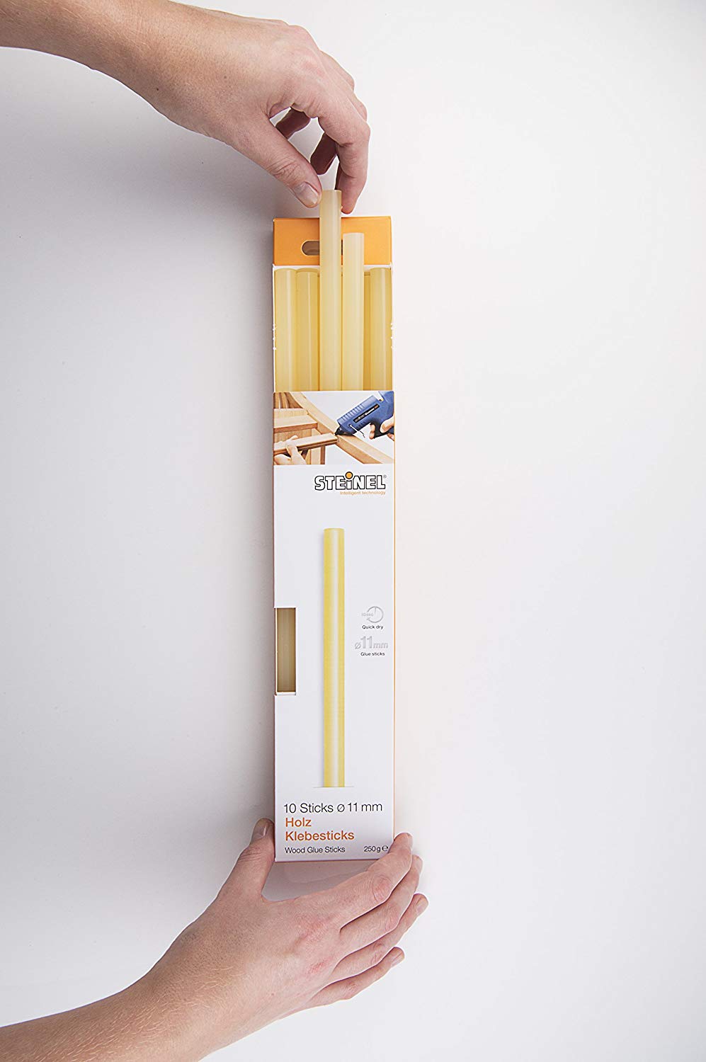 Steinel Glue Sticks for Bonding Wood Wooden, 11 mm Diameter, 250 g, Pack of 10, 25 x 1.1 x 1.1 cm - Image 2