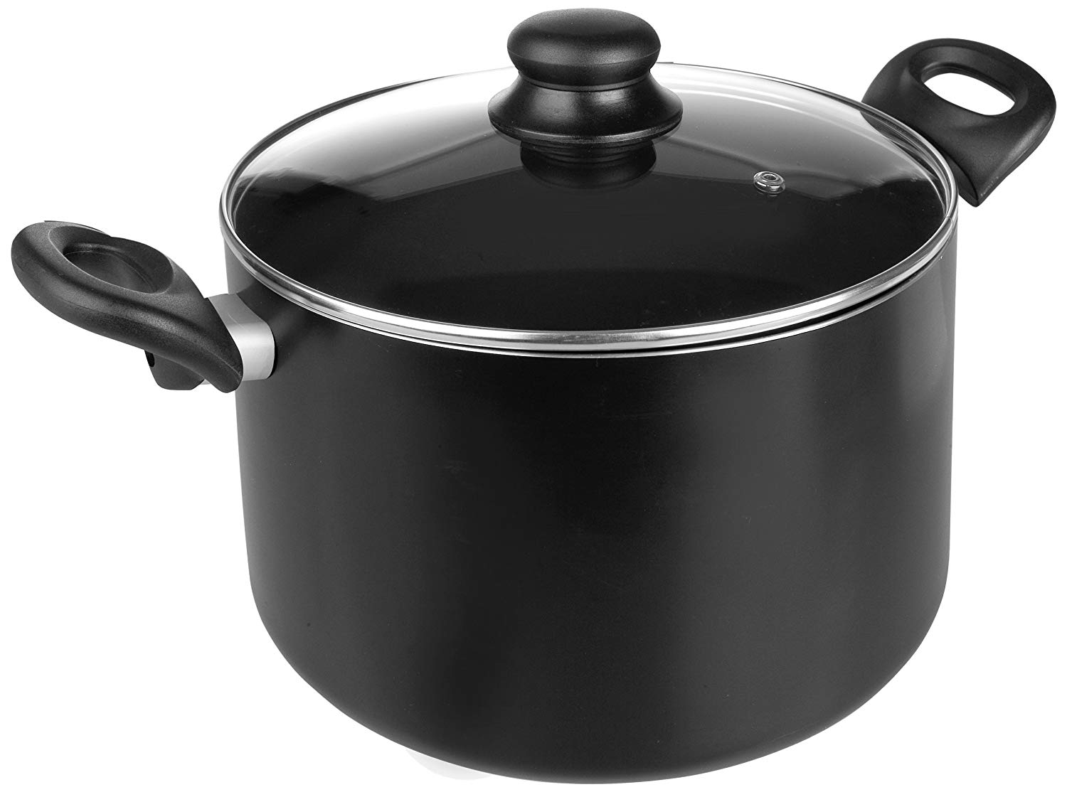 Ibili 410920 - Olla con tapa de Cristal Inducta 20 cm, Black/Transparent, 28 x 28 x 6 cm