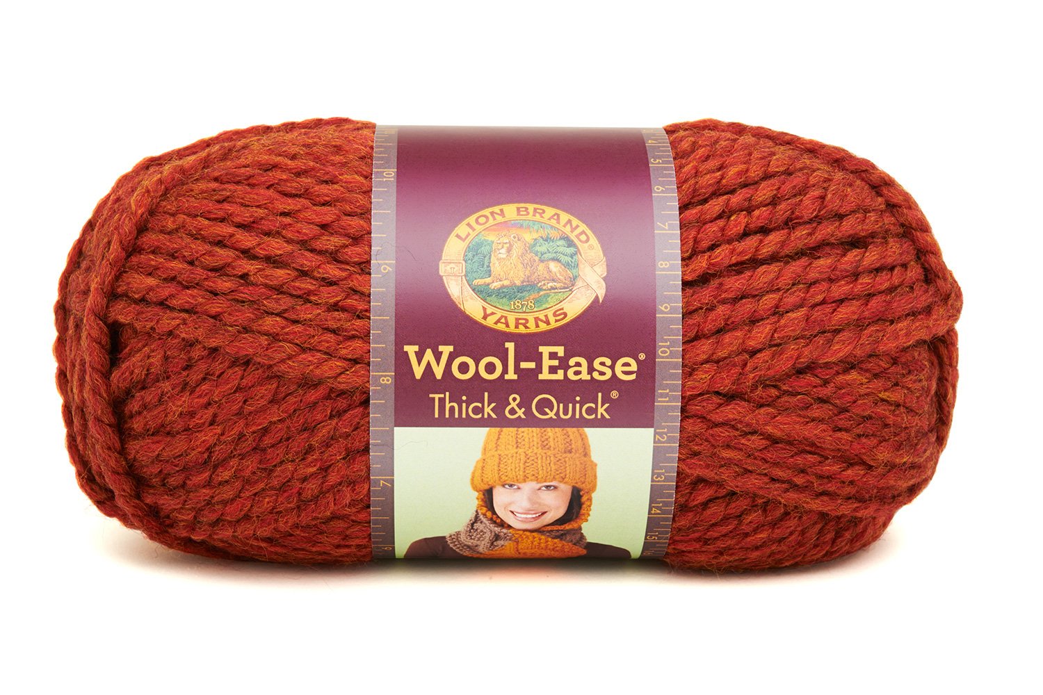 Lion Brand Yarn Company 1-Piece Wool-Ease Thick and Quick, Spice, one Size, 640-135, Oatmeal, Barley, Grey Marble, Wheat, 1 Pack
