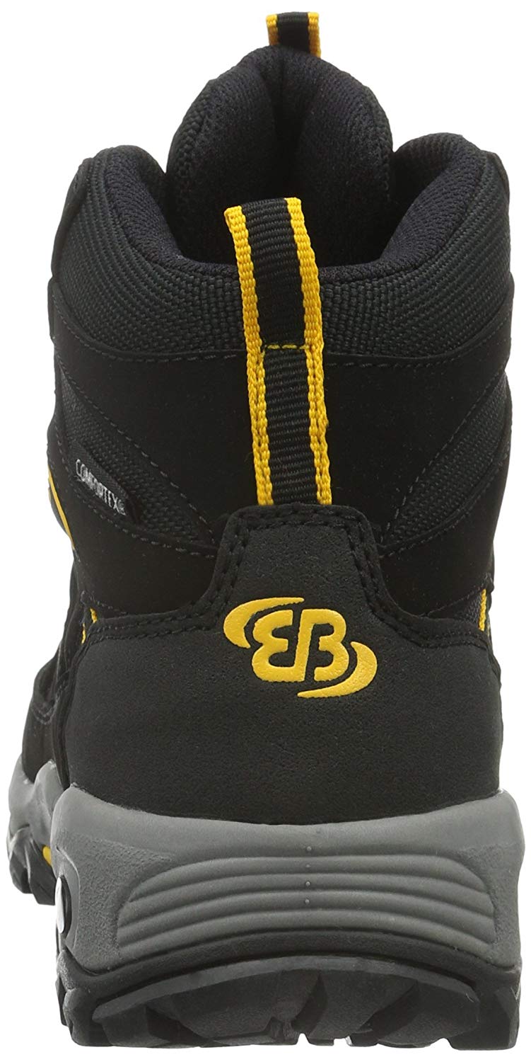 Brütting Men’s Mount Hunter High High Rise Hiking Shoes, Black (Black/Yellow), 6.5 UK, Black Black Yellow - Image 3