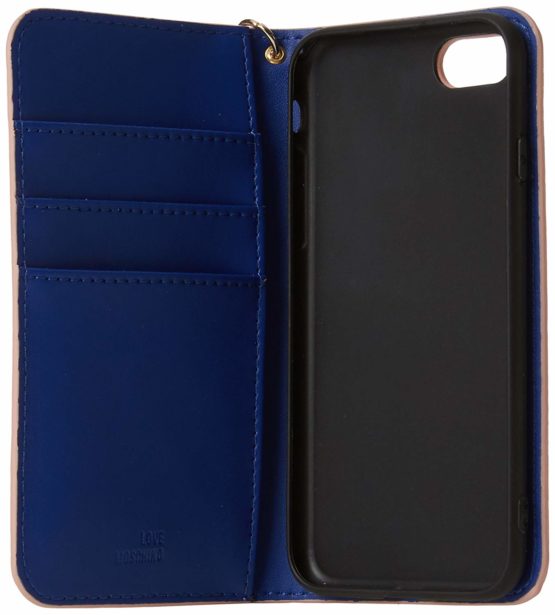 Love Moschino Women's Portacell Grain Pu Blu Clutch, Blue, 1 x 15 x 8 cm - Image 3
