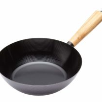 KitchenCraft World of Flavours 25 cm Non Stick Wok for Induction Hob, Suitable for All Heat Sources, Carbon Steel, Medium