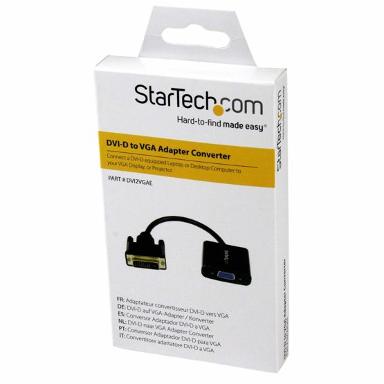 StarTech DVI-D to VGA Active Adapter Converter Cable - 1080p - DVI to VGA Converter box (DVI2VGAE),black - Image 4