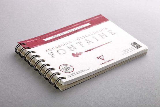 Clairefontaine Fontaine Cold Pressed Watercolour Pad, Wirebound, 300 g, 12 x 18 cm, 12 Sheets - Image 2