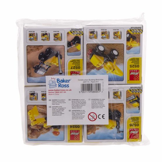 Baker Ross AR717 Construction Building Brick Kits (Pack of 4), Assorted - Image 2