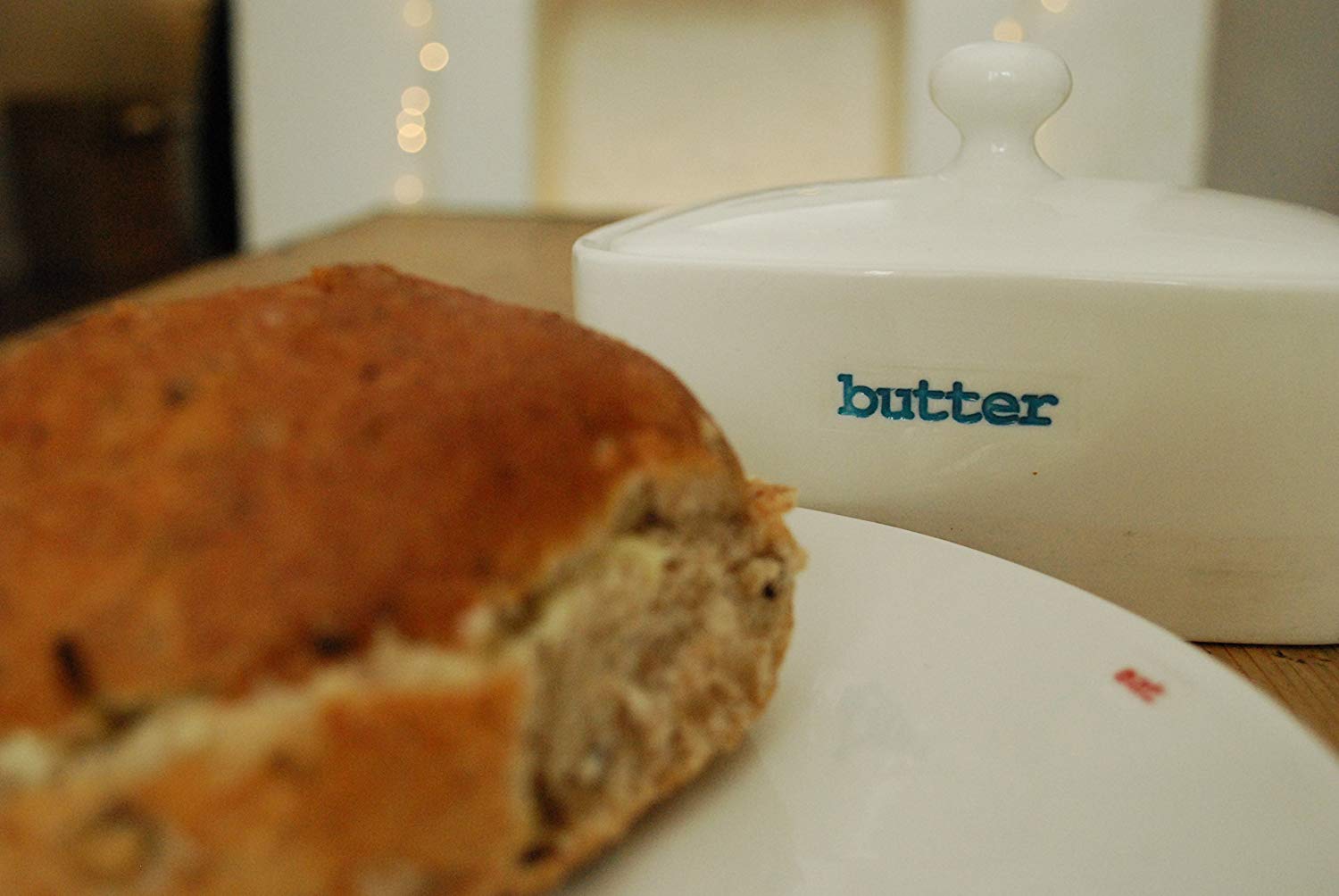 Keith Brymer Jones - Word Range - Ceramic Butter Dish - Butter, White - Image 2