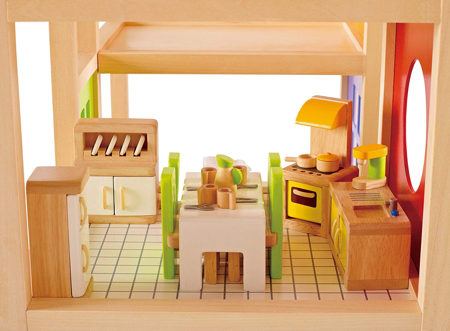 Hape E3453 Kitchen - Wooden Dolls House Accessories, Multicolor, 19.8 x 9.9 x 25.8 centimetres, ? - Image 3