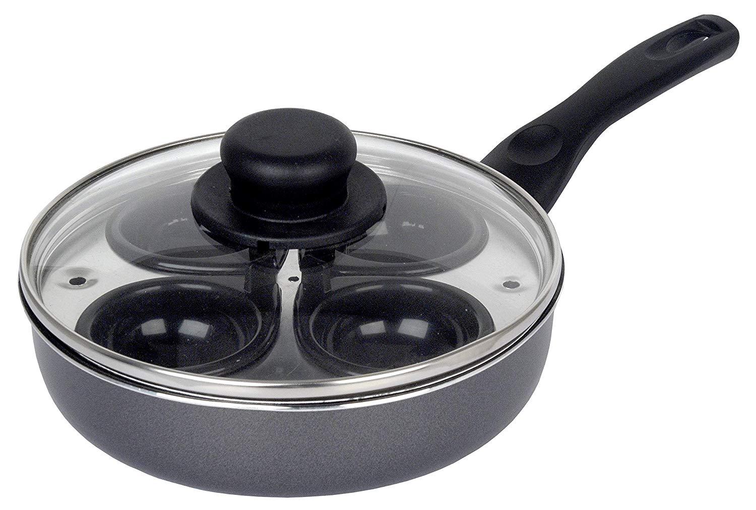 Sapphire P063 20 cm 4-Cup Egg Poacher , Black, 1 - Pack - Image 3