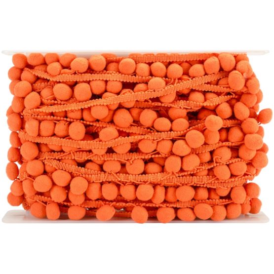 Expo Bonita Pom Pom Fringe 1-1/2-inch x 20Yd Orange, Acrylic, Multicolour