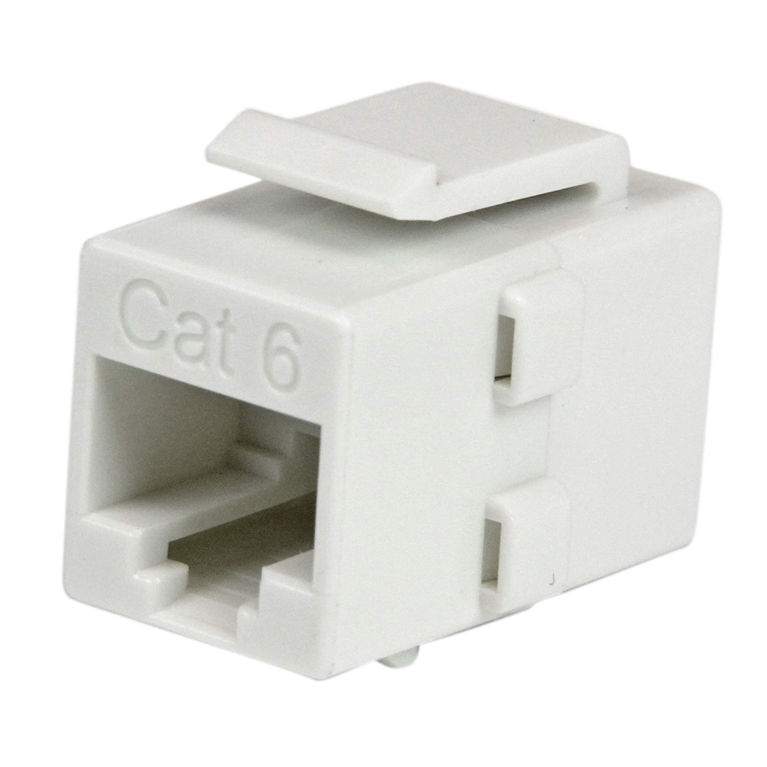 StarTech.com White Cat 6 RJ45 Keystone Jack Network Coupler F/F - RJ45 Coupler - Cat6 Coupler, Small