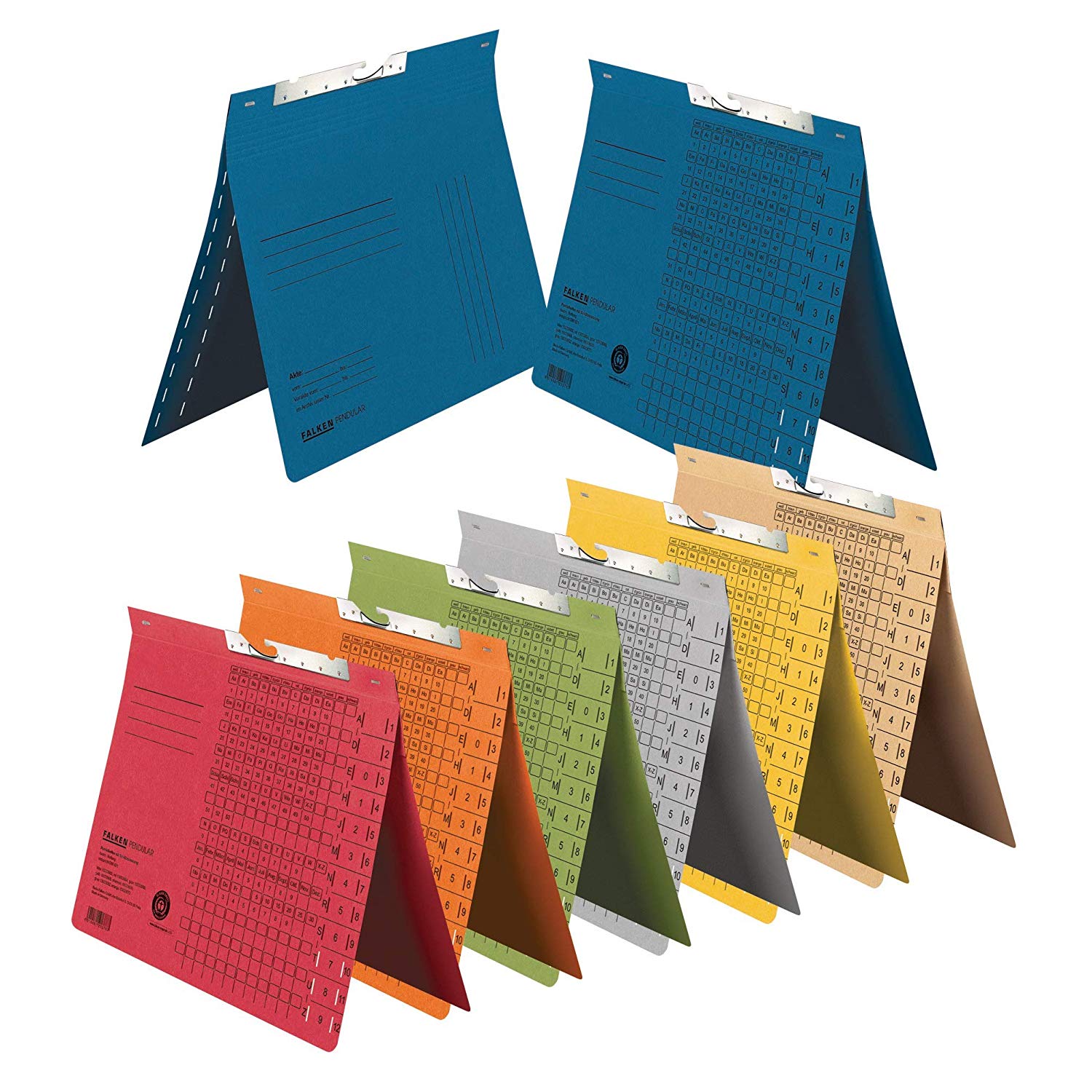 Exacompta, Ref 15033670000F, FALKEN, Pendular Pendel Top-Down Flat Files with Index Slots, A4 (210 x 297mm) in Size - Image 3