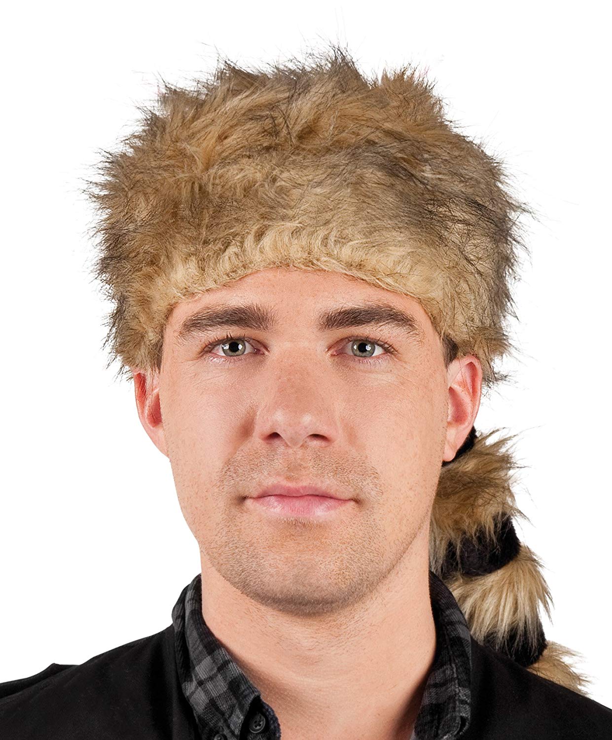 Boland Alaska Hat, Faux Fur Coonskin Cap with Long Tail, Brown Adult Fancy Dress Costume Accessory