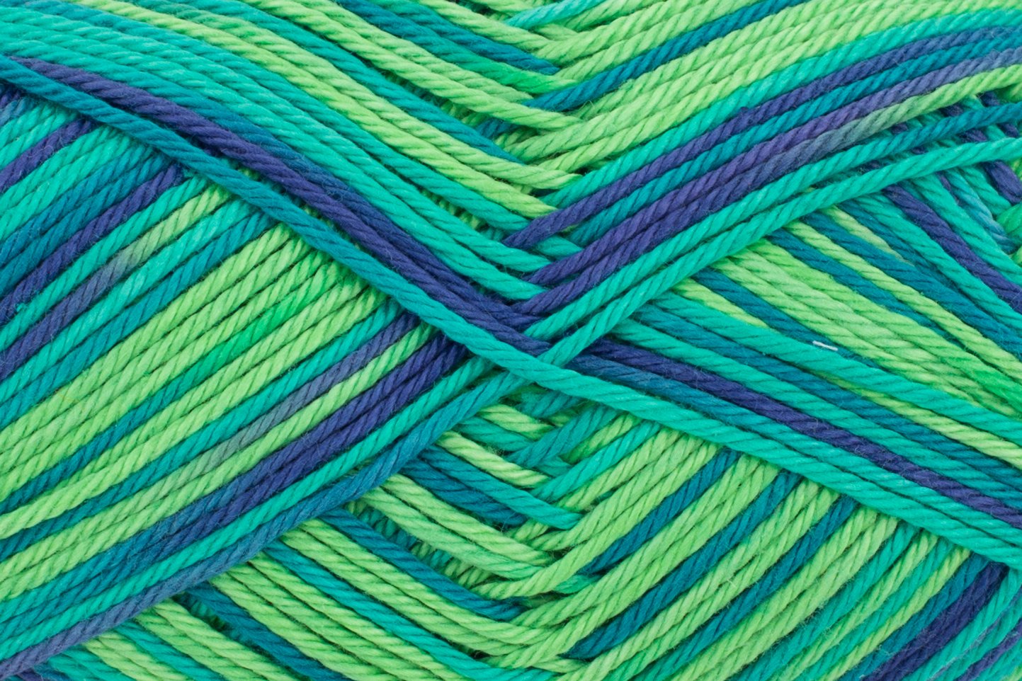 Gründl Cotton Quick Print Knitting Yarn 100% Cotton Colourful Yarn Oeko-Tex Certified 50g / 125m Needle Size 3-4 10 x 50g Green Multicoloured - Image 2