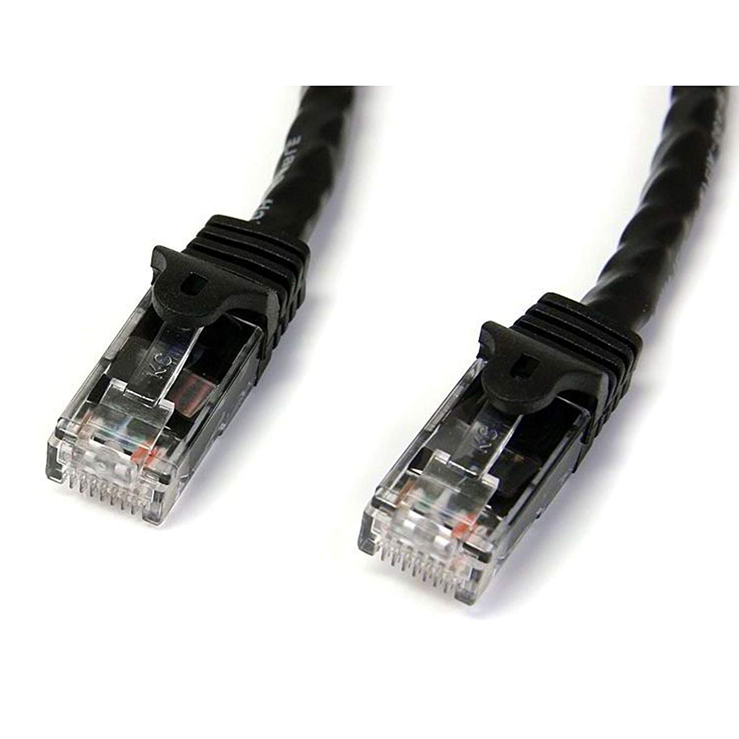 StarTech.com Cat6 Ethernet Cable, 100 ft, Black, Patch Cable, Snagless Cat6 Cable, Long Network Cable, Ethernet Cord