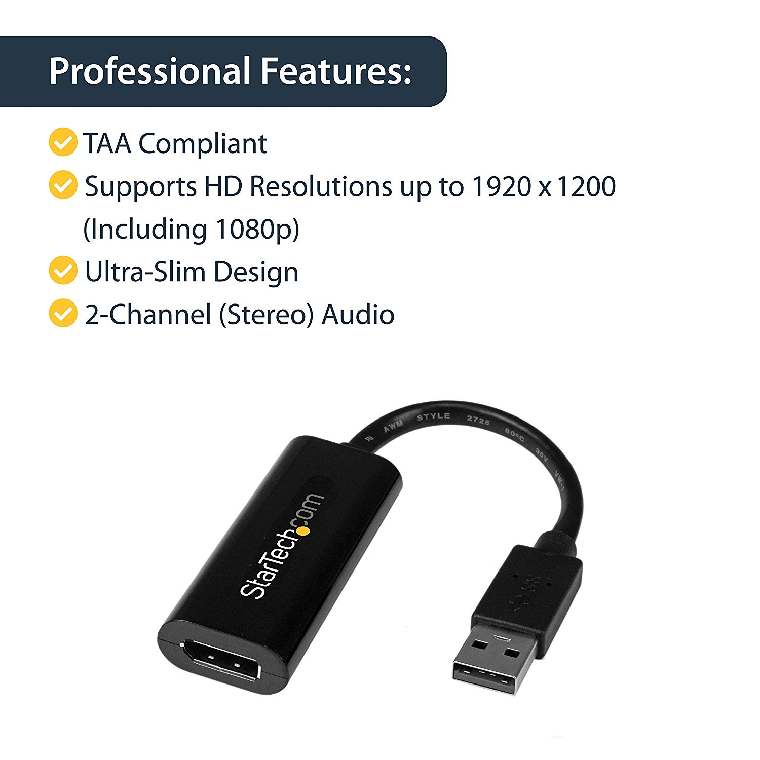 StarTech USB 3.0 to HDMI Adapter, USB-A to HDMI Display Converter, 1080P 60Hz Full HD Video Graphics Adapter, Driver Required - Image 4
