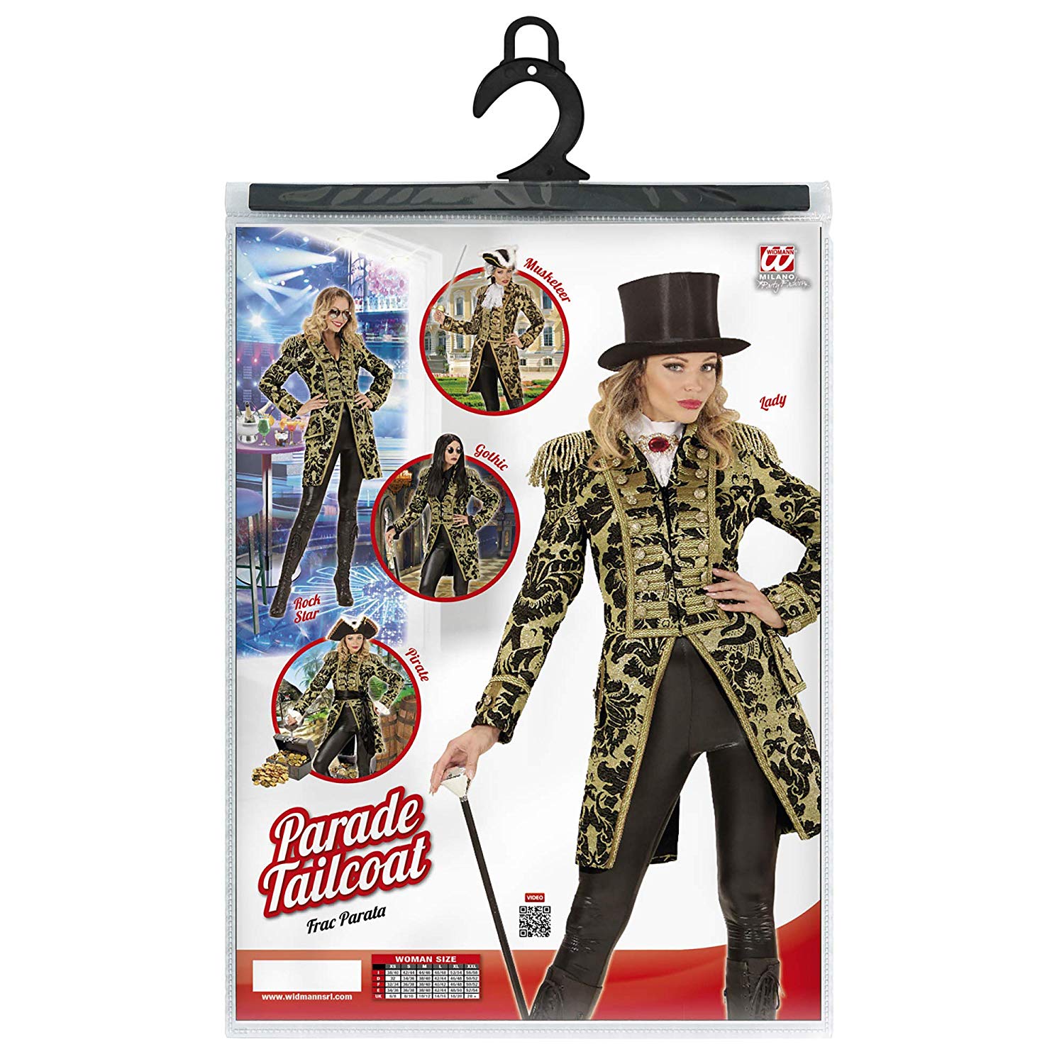 Widmann women's jacquard parade costume, Gold, XL - Image 2