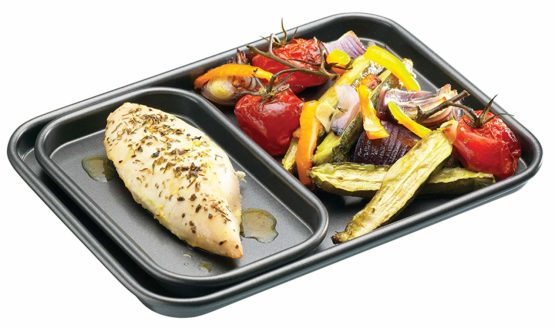 MasterClass Non-Stick Baking Tray, Carbon, Grey, 24 x 18cm - Image 3
