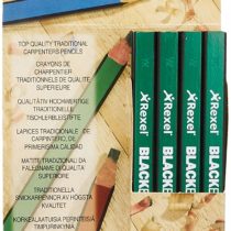 Rexel Blackedge Carpenters Pencils - Hard, Box of 12 , 34332