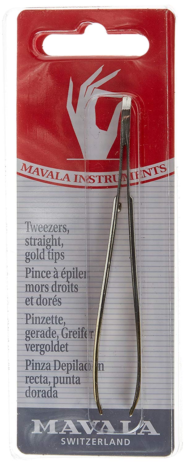 Mavala Tweezer Straight, Gold Tip - Image 2