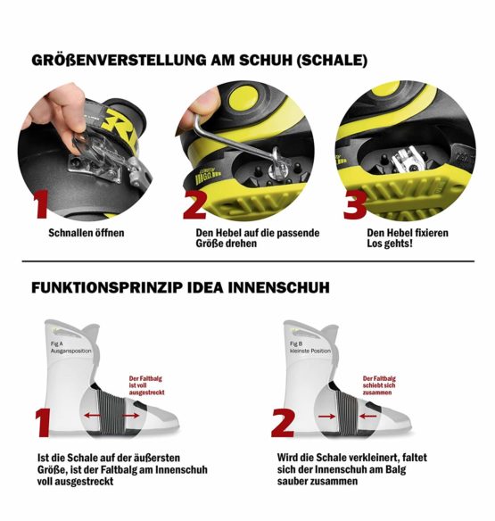 Roces Idea Up Children's Ski Boots Adjustable Size - Image 2