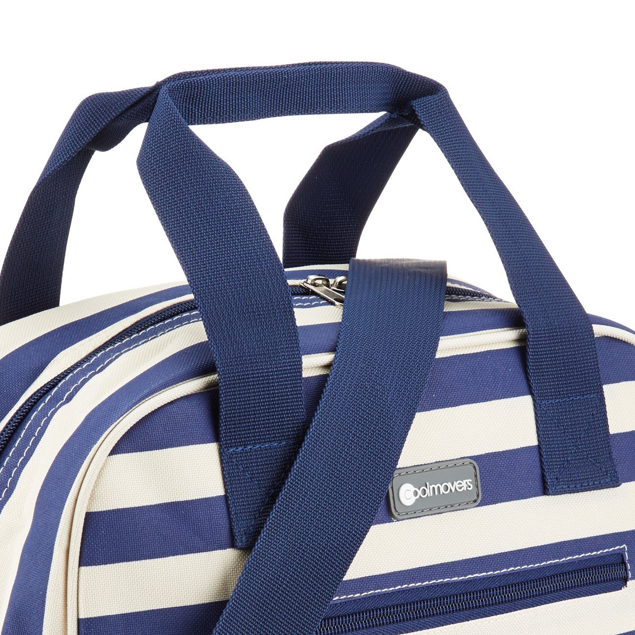 KitchenCraft The Great Outdoors 'Lulworth' Nautical-Striped Holdall-Style Cool Bag, Blue/White, 11.5 L - Image 4