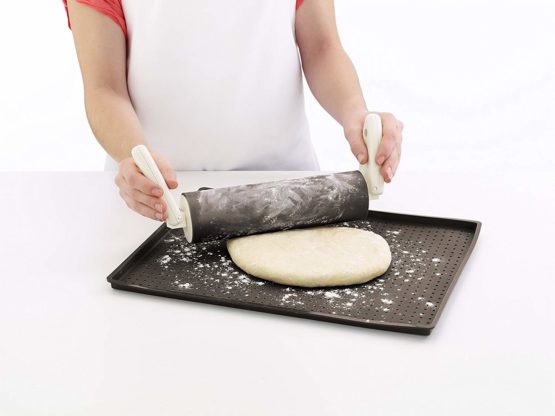 Lékué Pizza Mat, Silicone, Brown - Image 3
