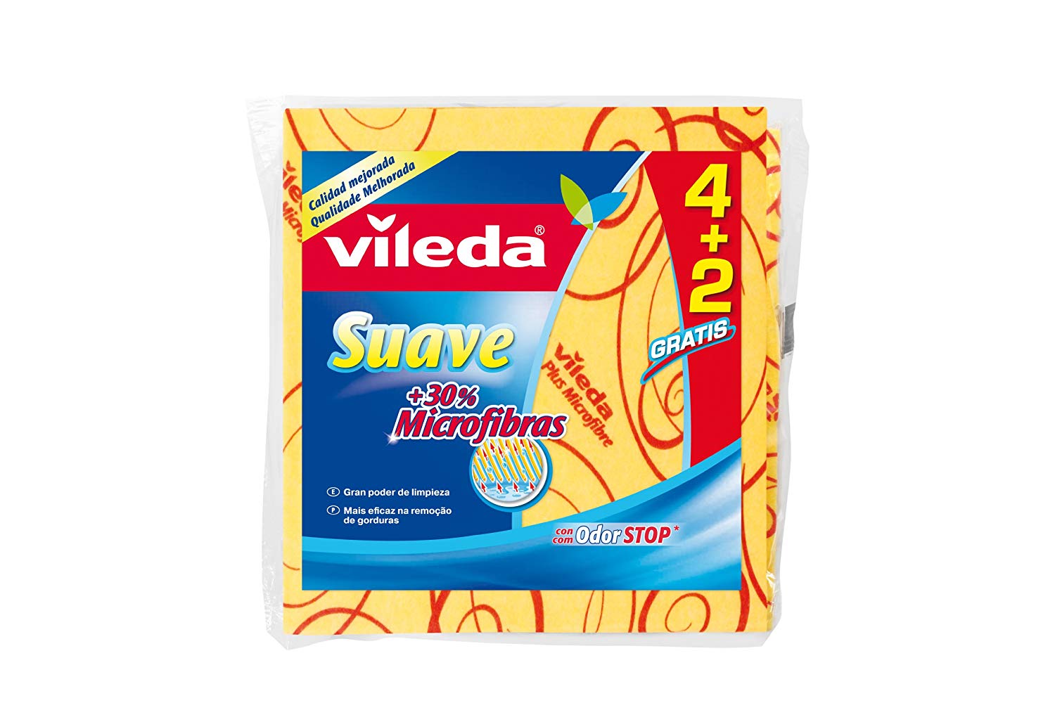 Vileda Soft Microfibre Cloths, Pack of 6