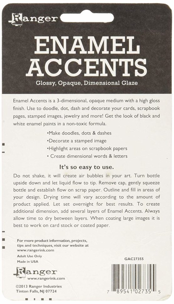 Ranger Enamel Accents Set, Black and White - Image 3