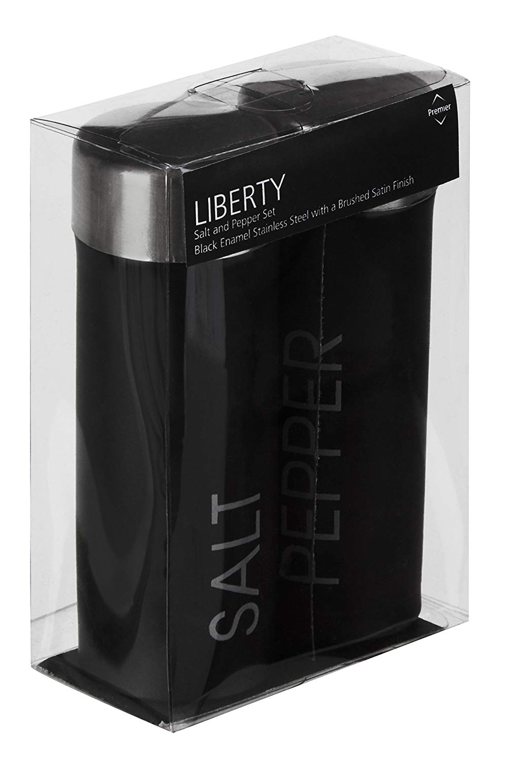 Premier Housewares 508549 Liberty Salt and Pepper Set - Black - Image 4