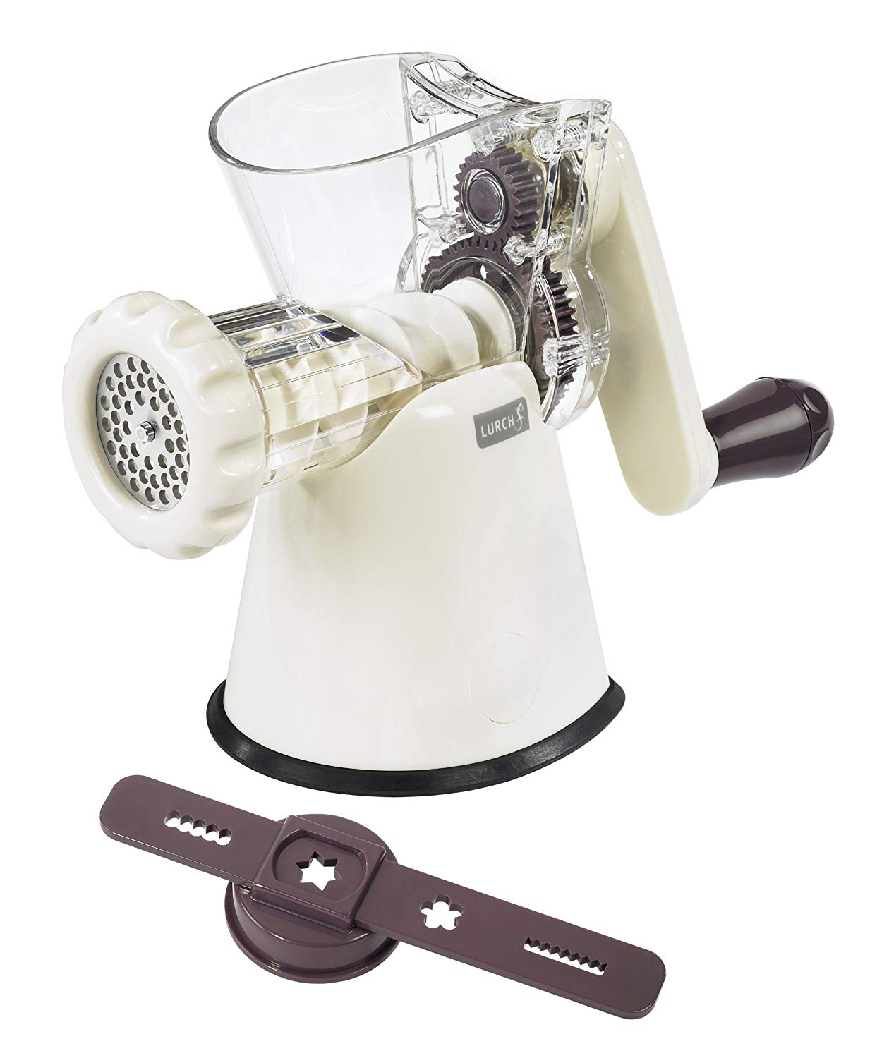 Lurch 1-Piece Meat Mincer with Cookie Press Attachment, Cream/Purple, 10250, 1 - Pack - Image 2