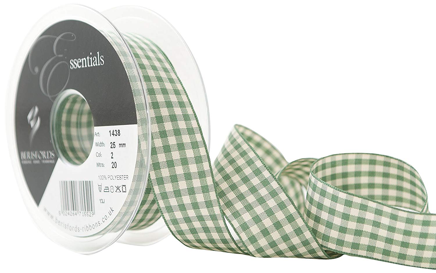 Berisfords Ribbon, Green, Small