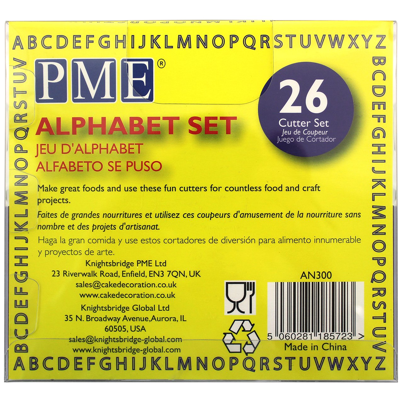 PME Alphabet Cutters for Sugarcraft and Cake Decorating, Set of 26, White, 5 x 1.3 x 5 cm - Image 4