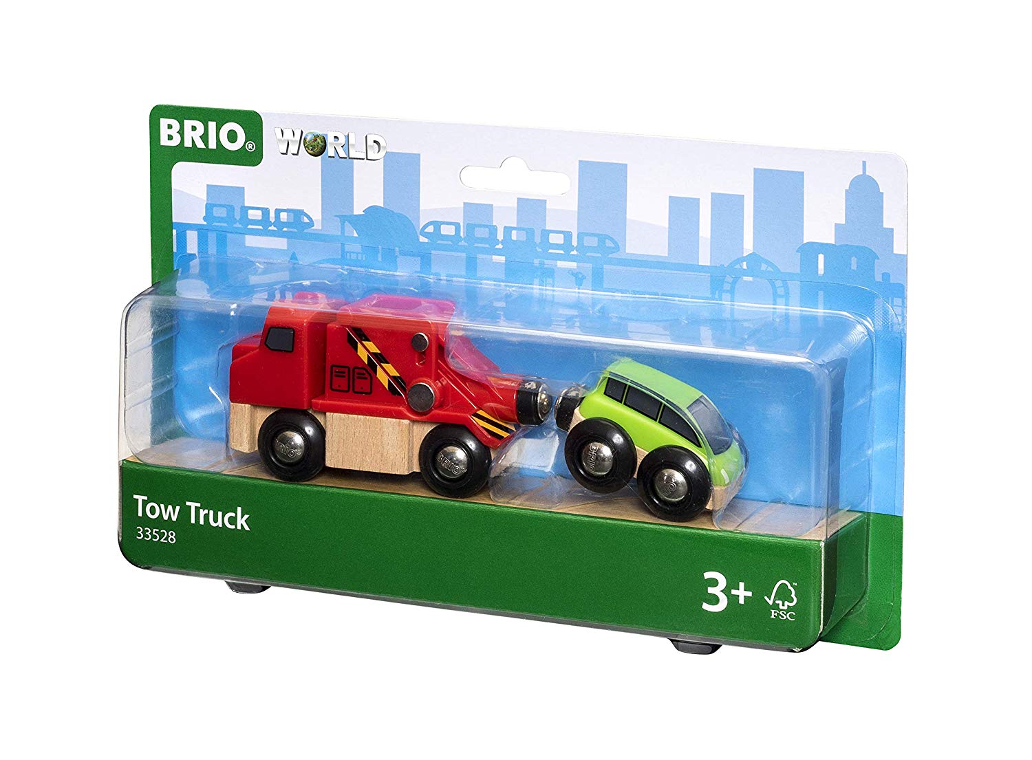 BRIO World Tow Truck for Kids Age 3 Years Up - Wooden Railway Train Expansions and Accessories, Red, 4.3 cm x 3.4 cm x 5 cm - Image 2