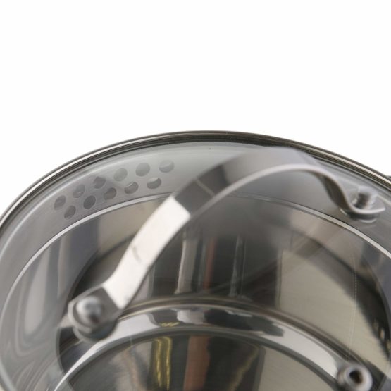 Axentia Pouring Spout Pado-Pasta Pot with Built in Strainer, Stainless Steel, Silver, 28 x 26.2 x 18.4 cm - Image 4