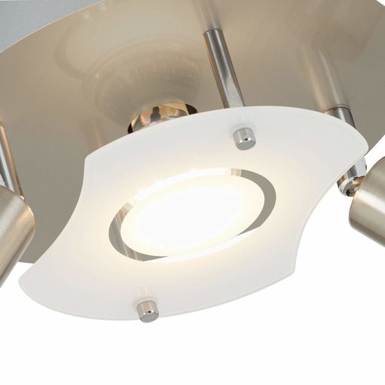 BRILONER Ceiling Lights/LED Spotlights, Metal, GU10, 3 W, Satin Nickel - Image 4