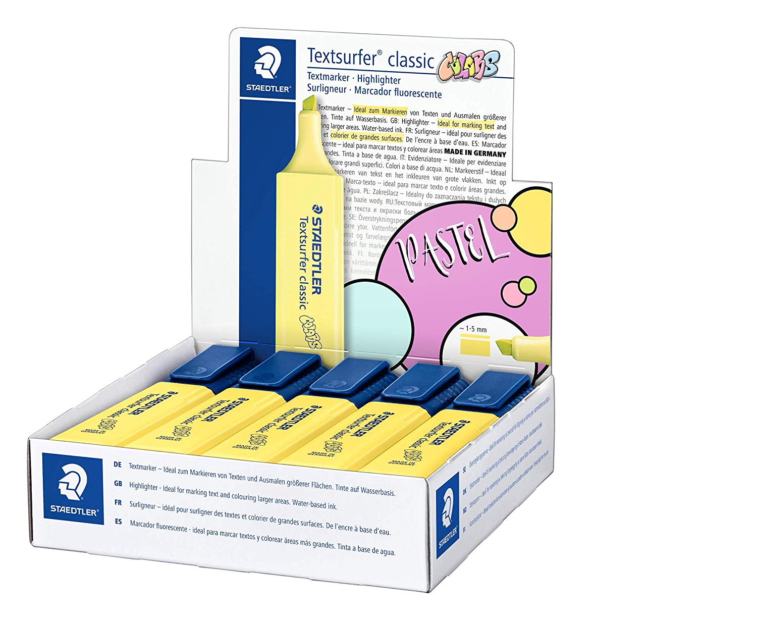 STAEDTLER 364 C-100 Textsurfer Classic Highlighter - Pastel Bright Yellow (Box of 10), 1 count (Pack of 10) - Image 4