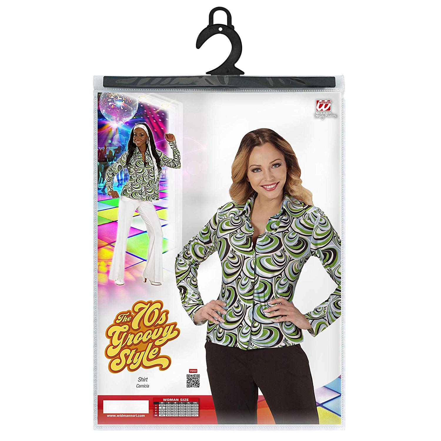 Widmann 70s Blouse Waves, L-XL - Image 2