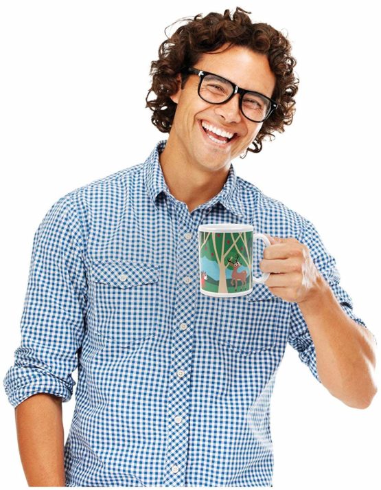 Kikkerland Stoneware Thermographic Ink Woodlands Morph Mug, Multi-Colour, CU85 - Image 4