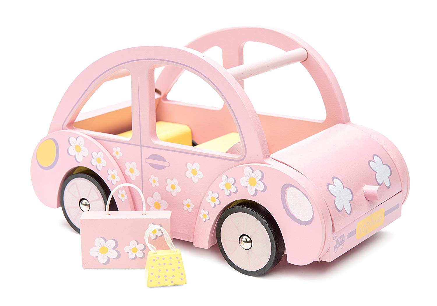 Le Toy Van - Wooden Daisylane Sophie's Car Accessories Play Set For Dolls Houses, Pink, 2 years