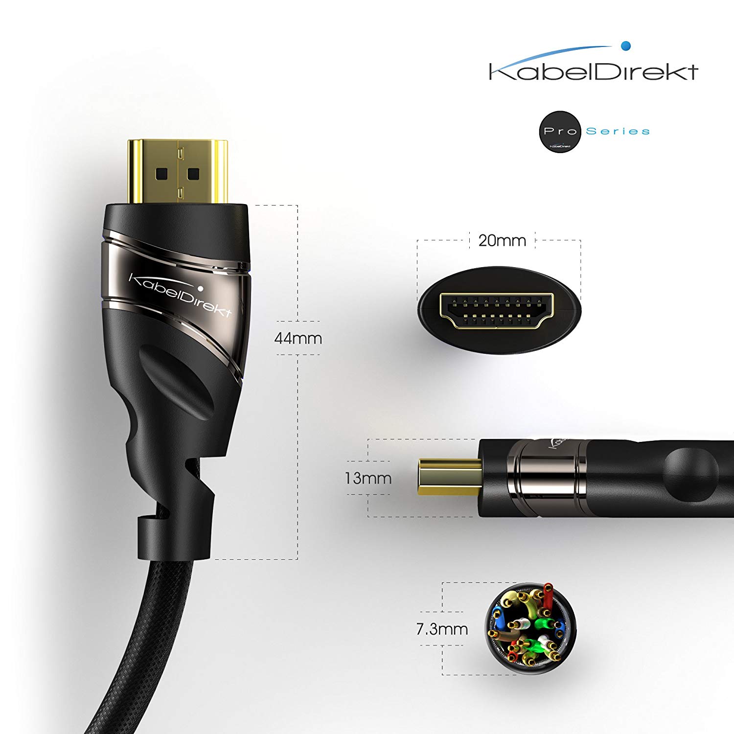 KabelDirekt - 5m HDMI Cable 4K / Cord (High Speed HDMI with Ethernet, 4K@60HZ,1080p FullHD, UHD/Ultra HD, 3D, ARC, PS4/PS5/Xbox, HDTV) - Image 3