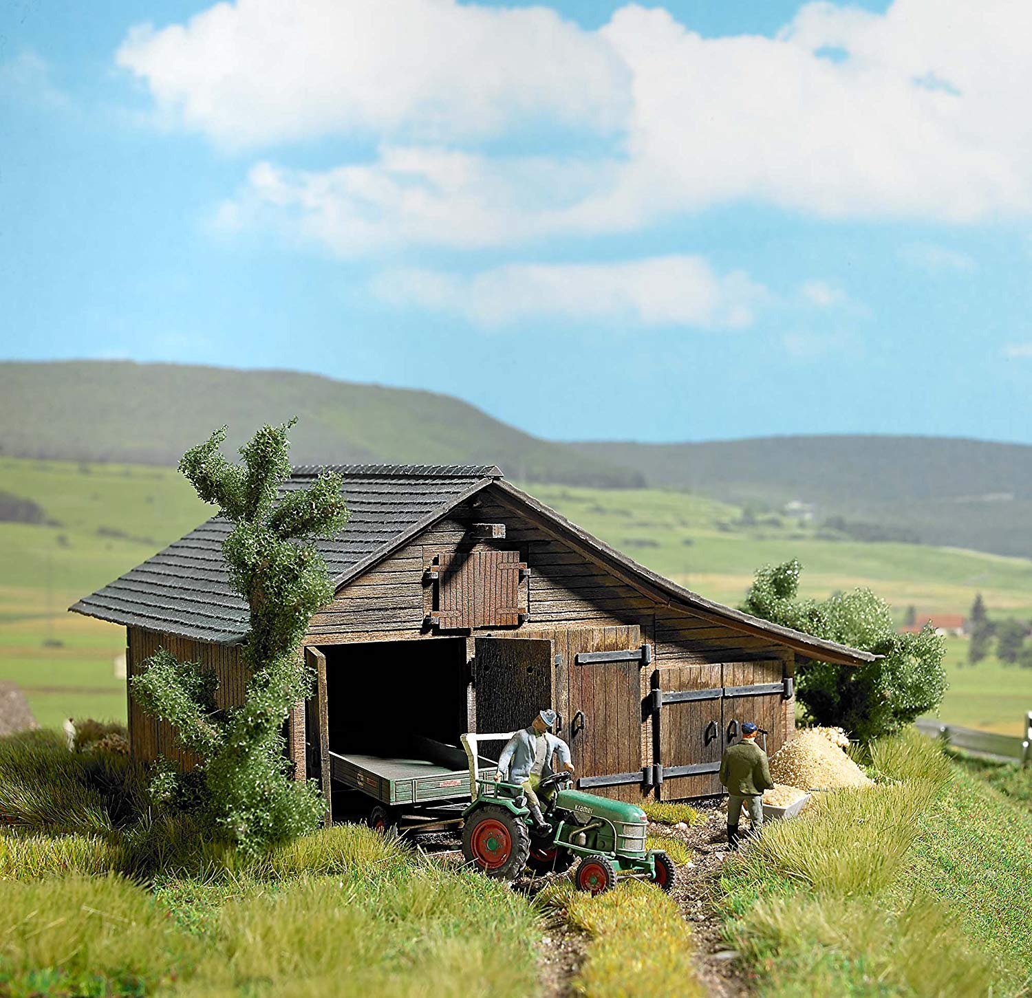 Busch 1508 - Wooden Barn, Vehicle, Medium, Braun