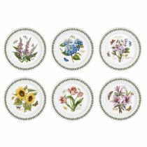 Portmeirion Botanic Garden Plate, Set of 6 - various motifs, Dia.25cm